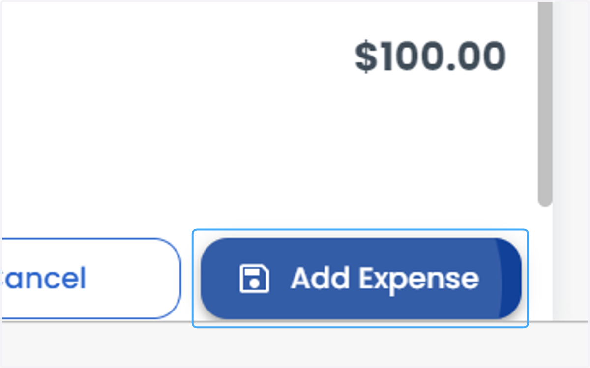 Click on Add Expense to save the created expense details.