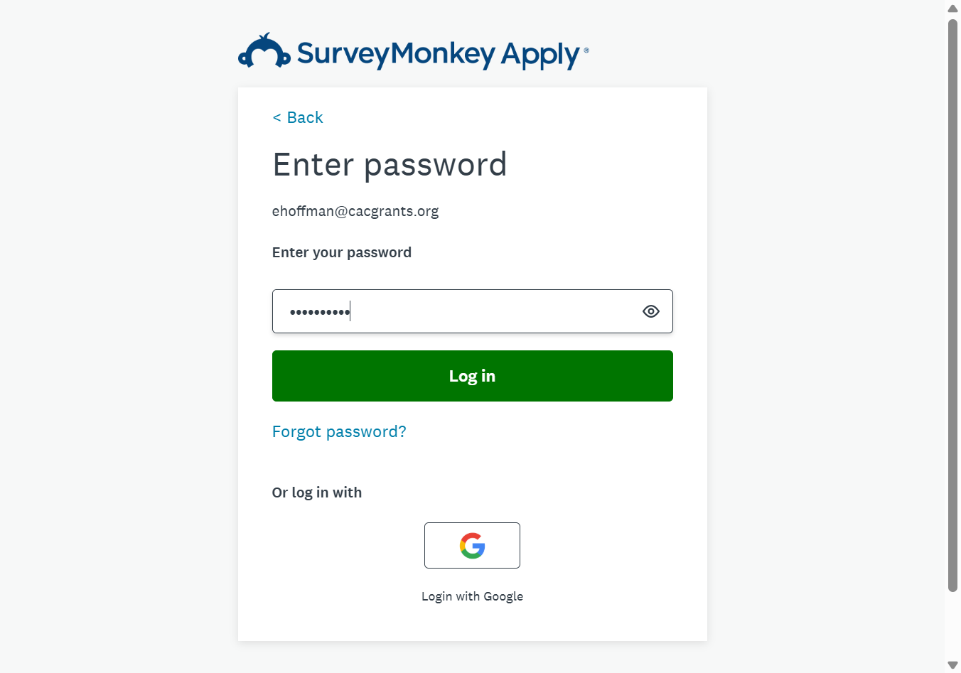 Enter your password