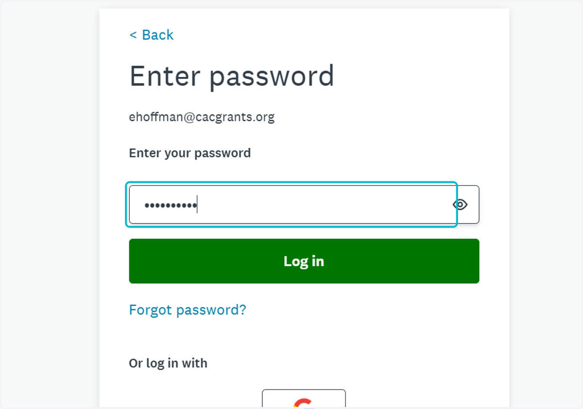 Enter your password