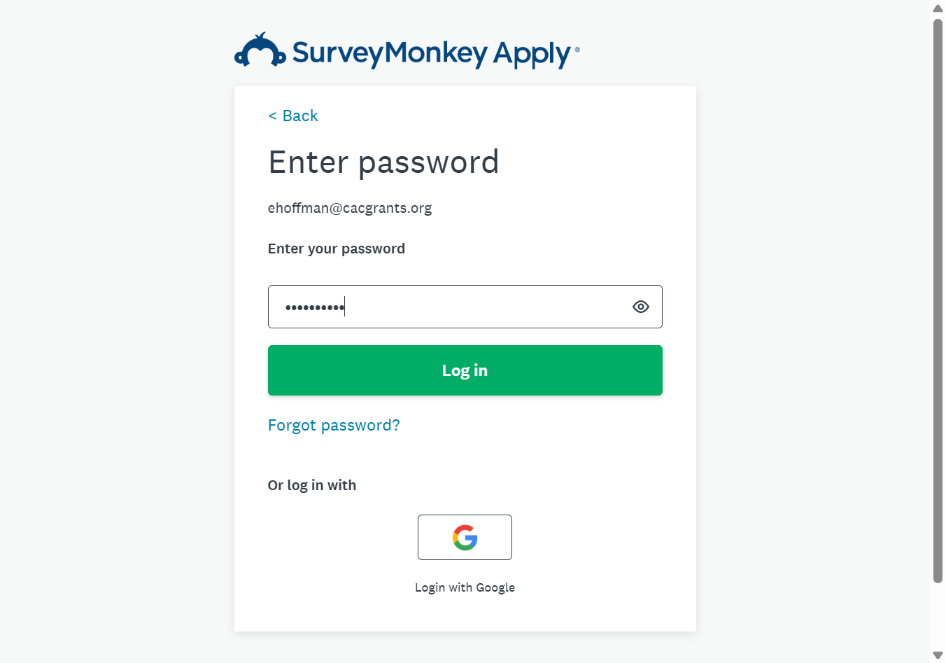 Click on Log in