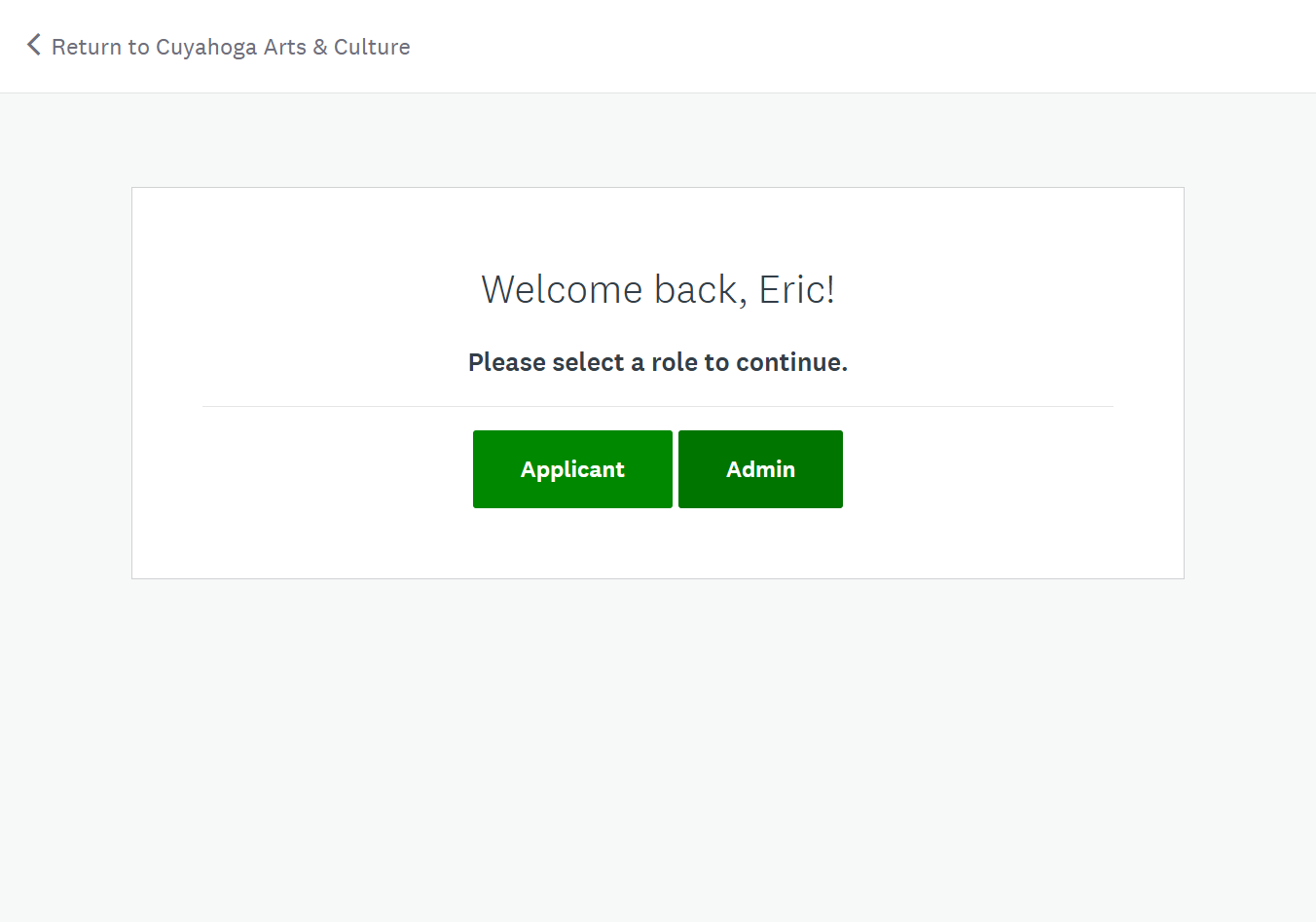 If you have multiple roles in SurveyMonkey Apply Click on Applicant