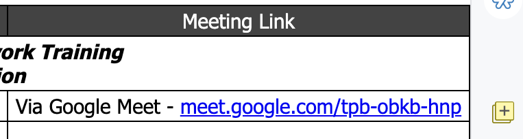 Make sure you join the link at least 5 minutes before your start time.