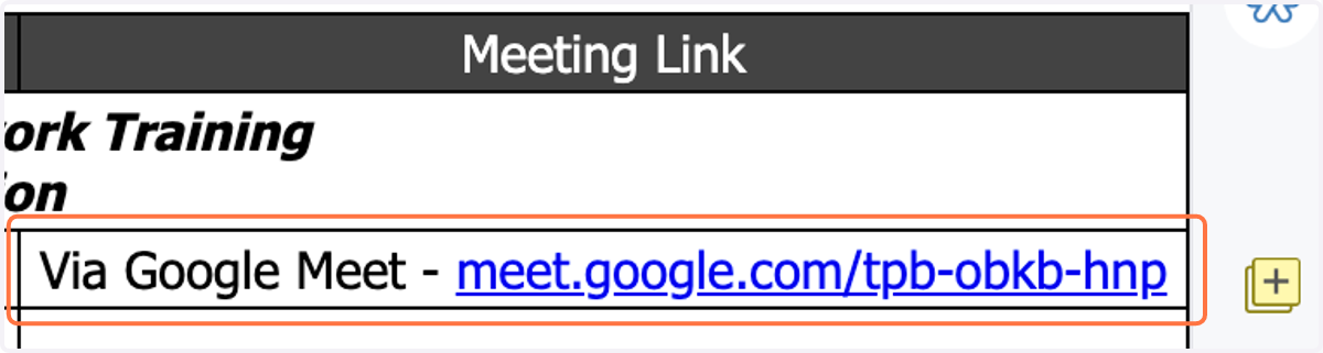 Make sure you join the link at least 5 minutes before your start time.