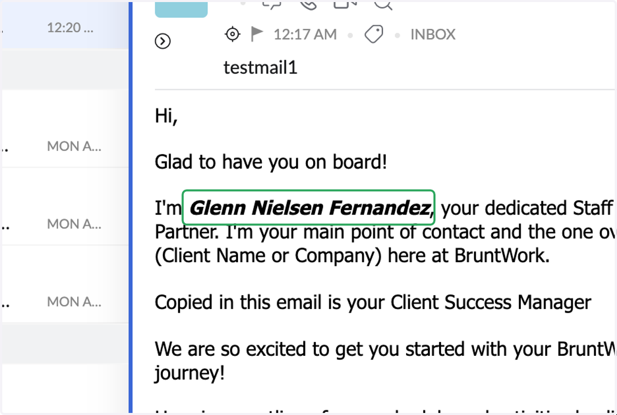 You will find the name of your Staff Services Partner