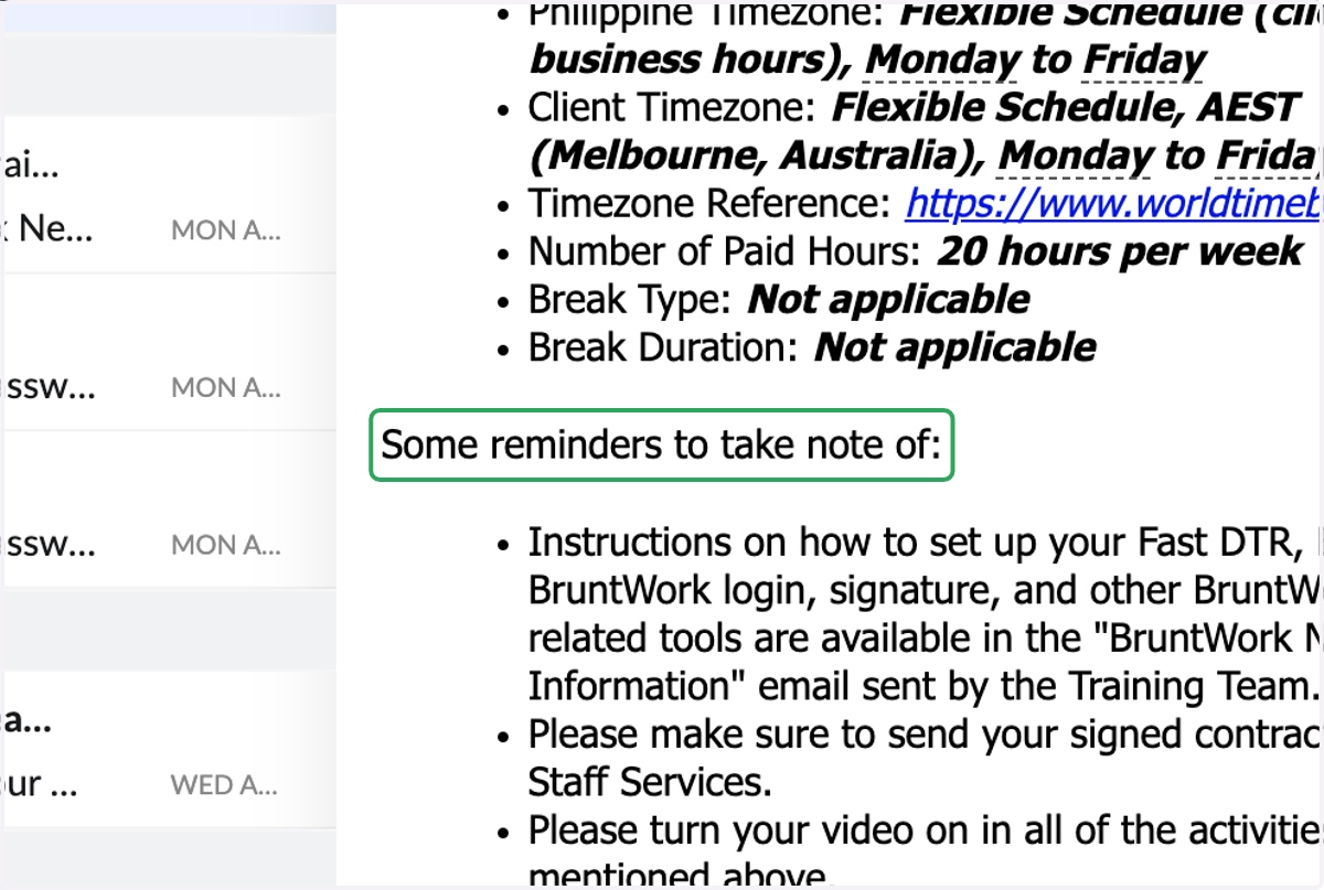 And some helpful reminders too: