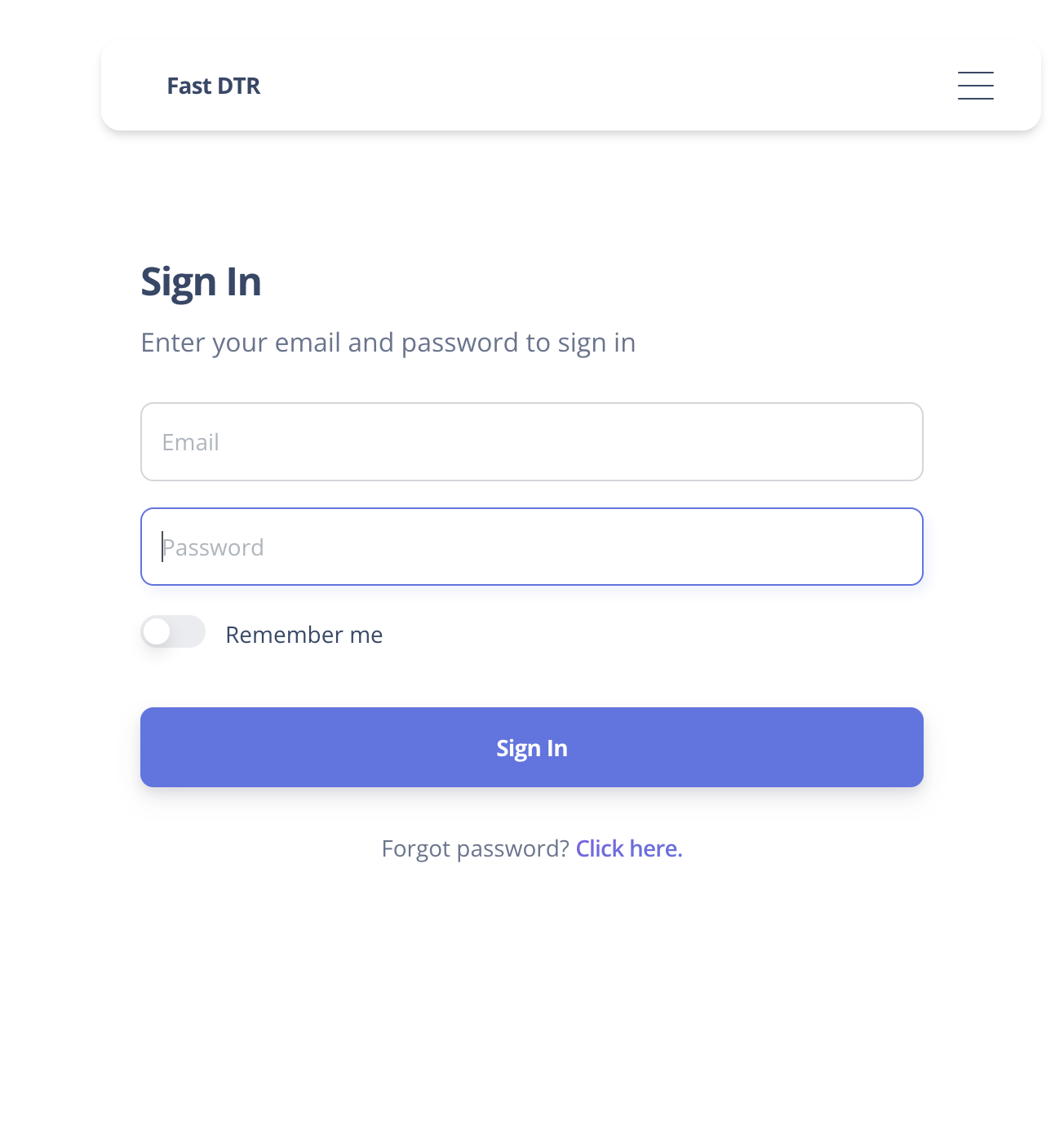 Click on Sign In