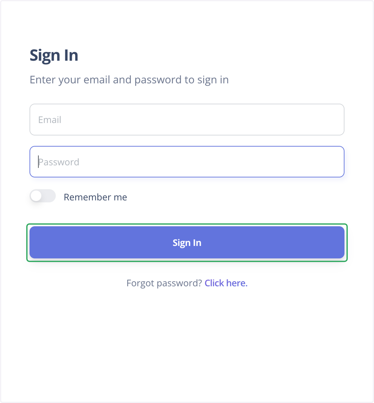 Click on Sign In
