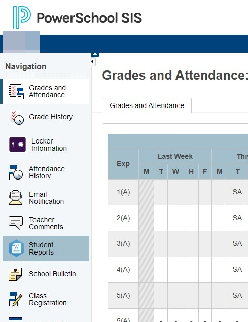 Accessing Student Report Card