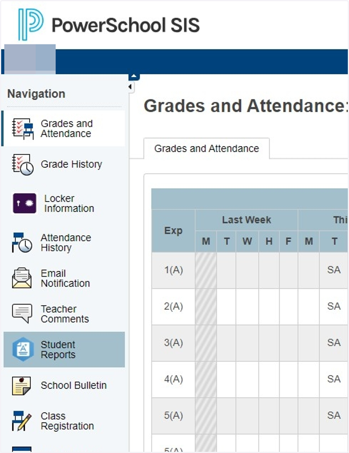 Accessing Student Report Card