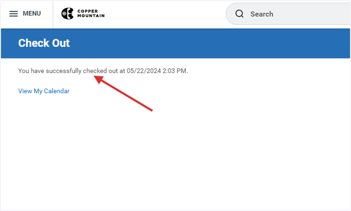 Receive Check out message