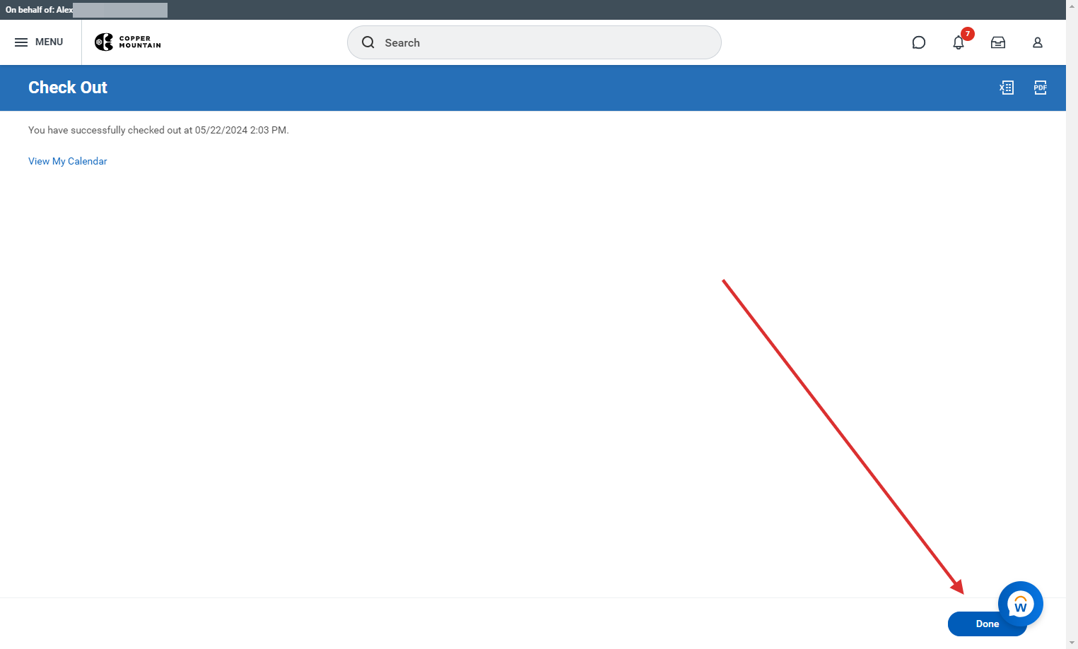 Click on Done to close window
