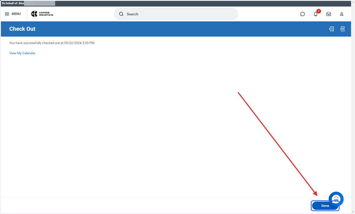 Click on Done to close window
