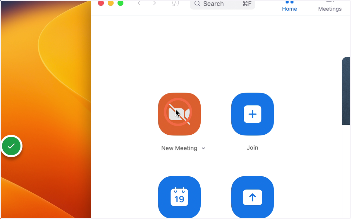 To test your audio select "New Meeting"