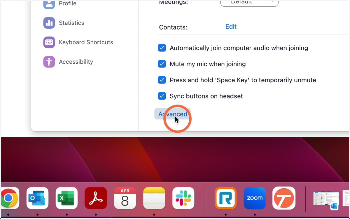 Click Advanced at the bottom of this page
