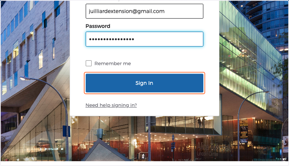 Click on Sign In