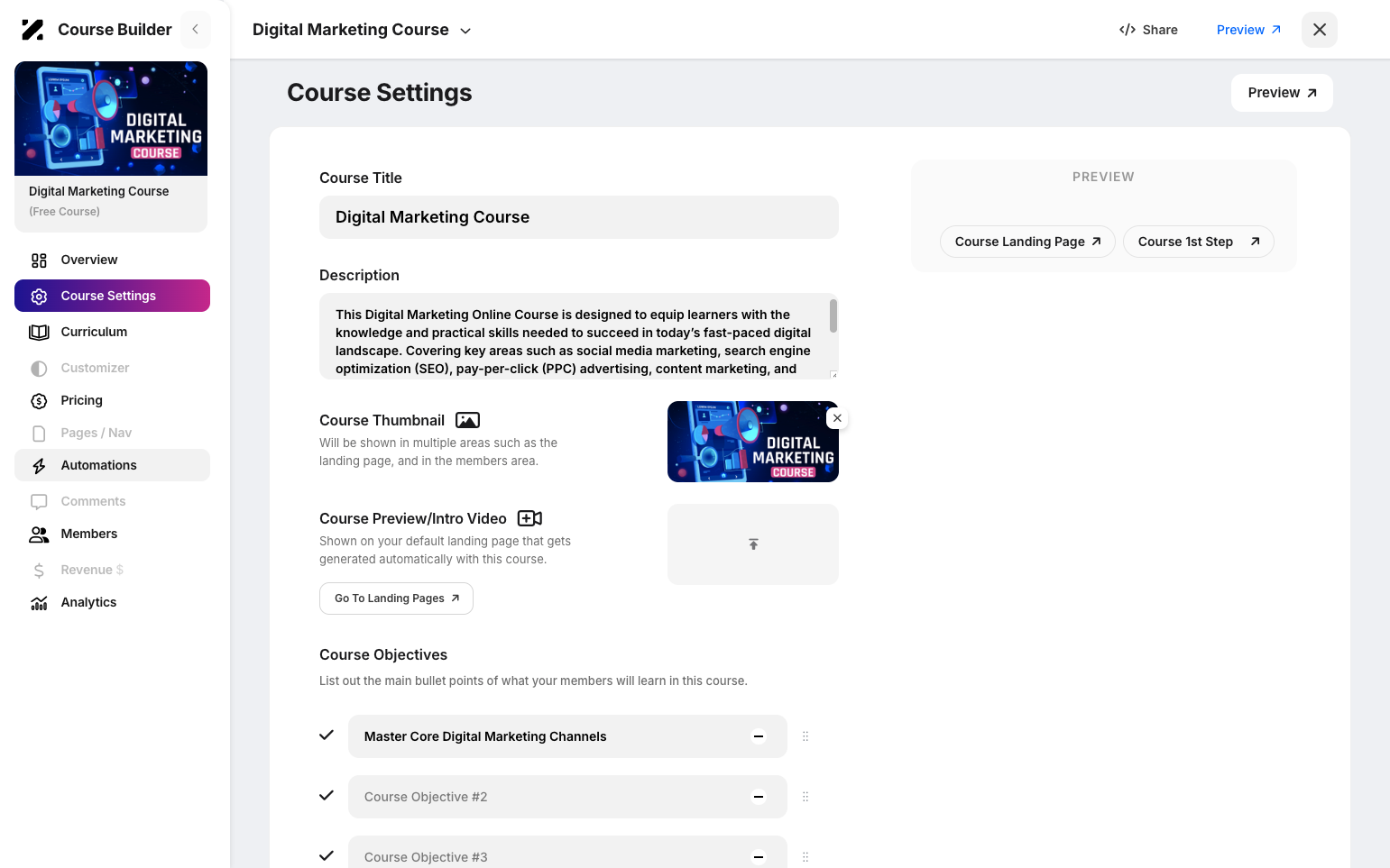 Step 3: Click Automations in the sidebar.