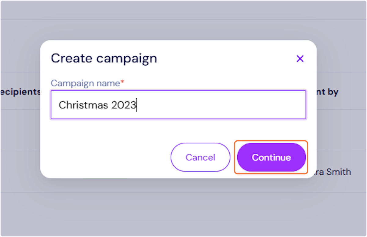 Create a name for the campaign.