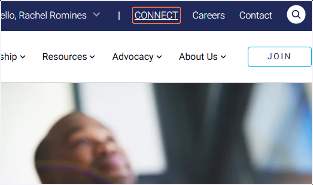Click on CONNECT