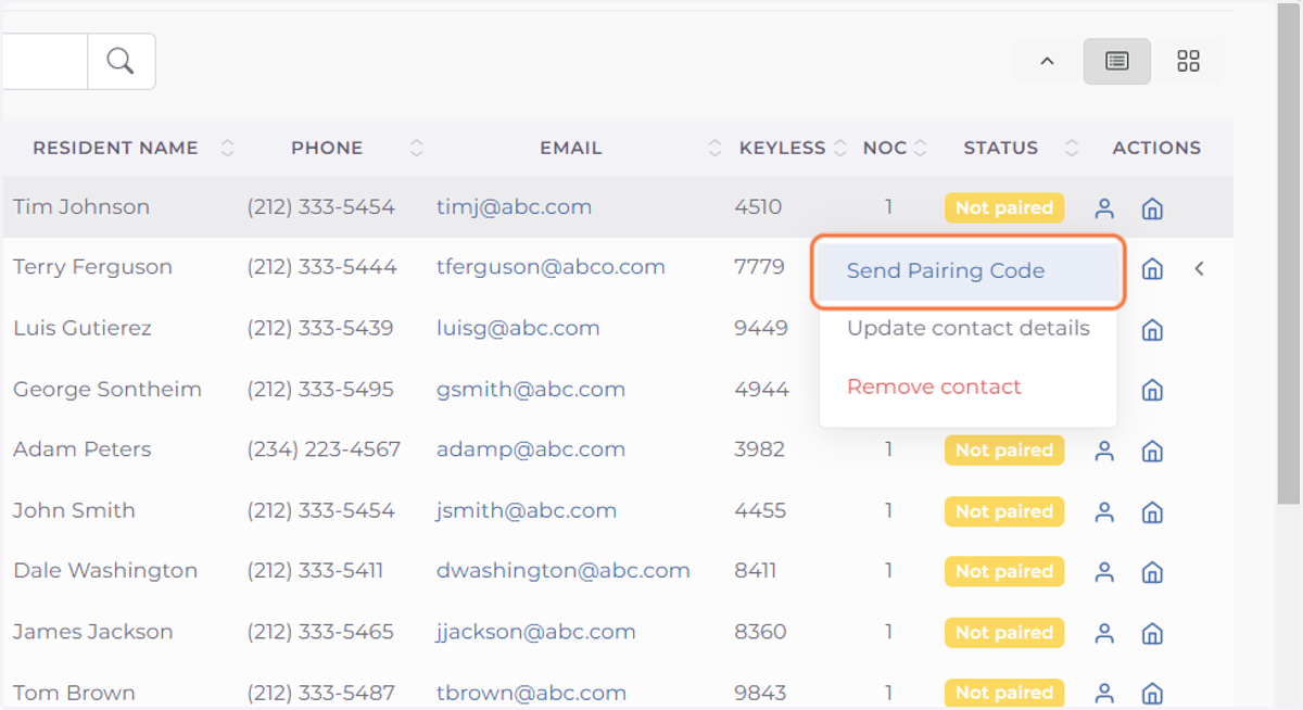 Click on Send Pairing Code