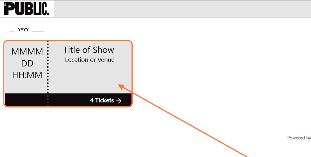 Find your show tickets and click on them. 