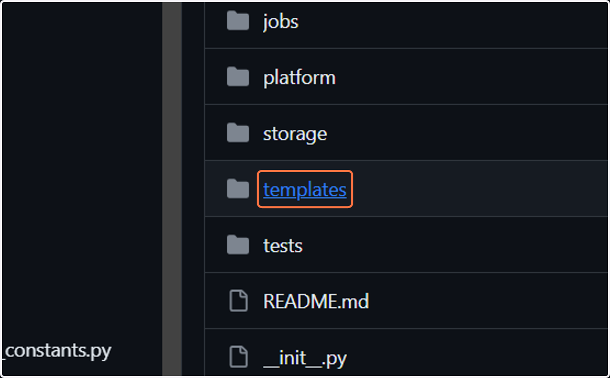 Click on templates