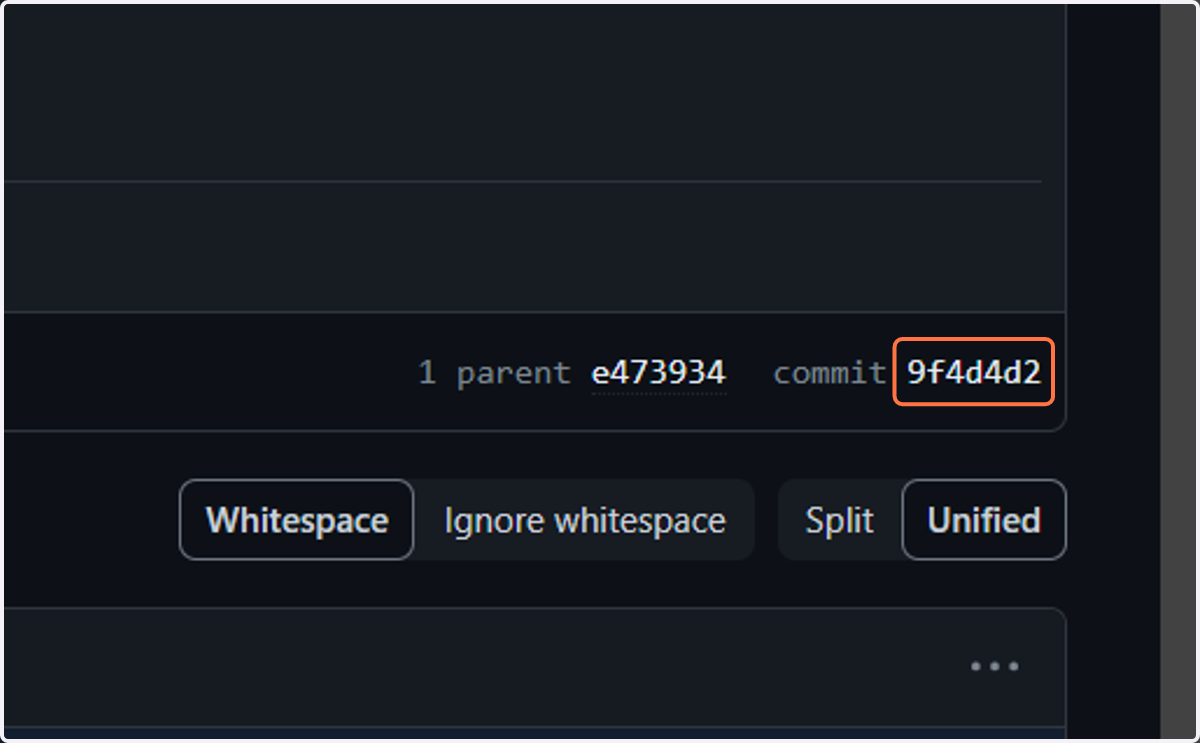 you can see the commit id and the parent which is the commit it before it.