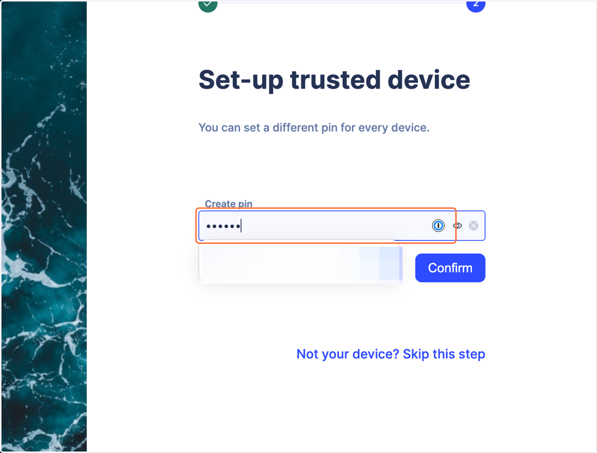 Create a PIN