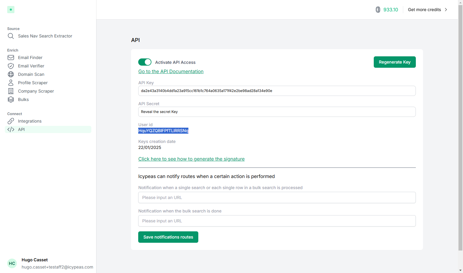 Copy your User ID.
