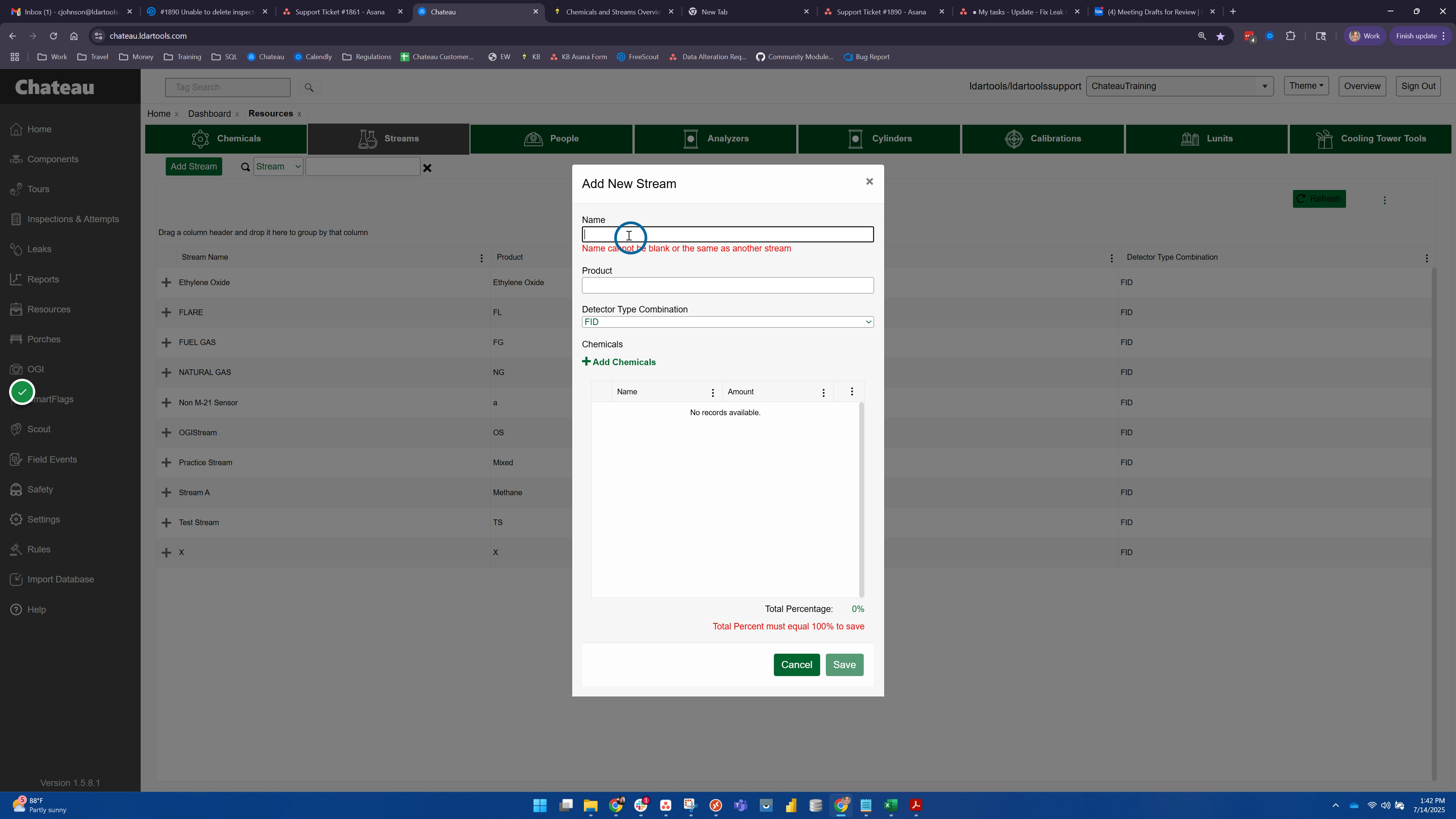 Add the stream name