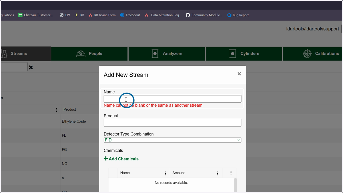Add the stream name