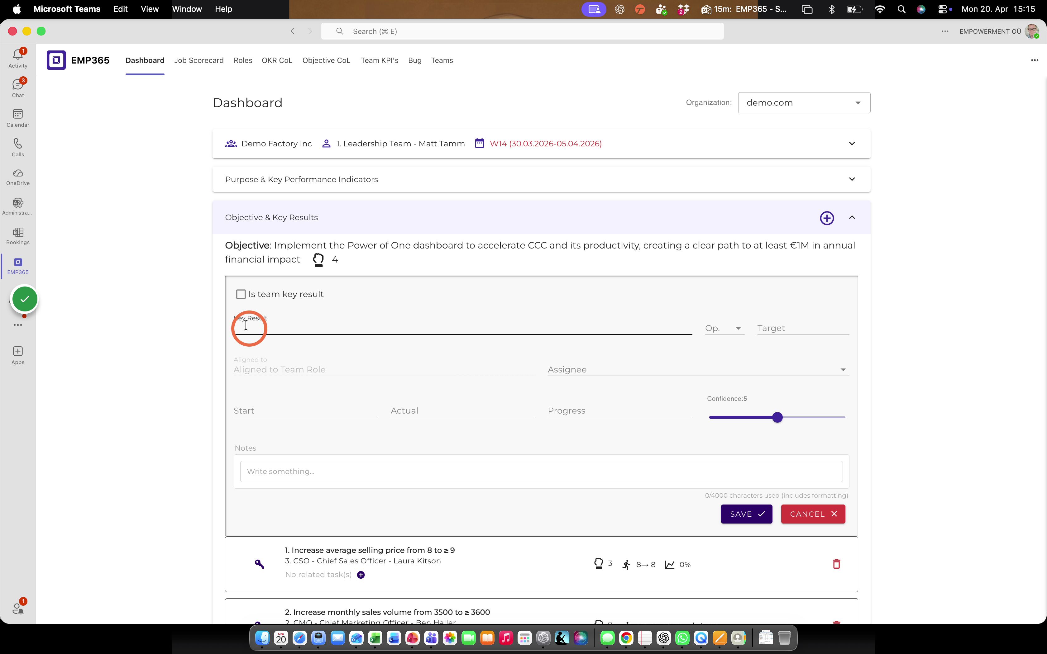 Insert Key Result name