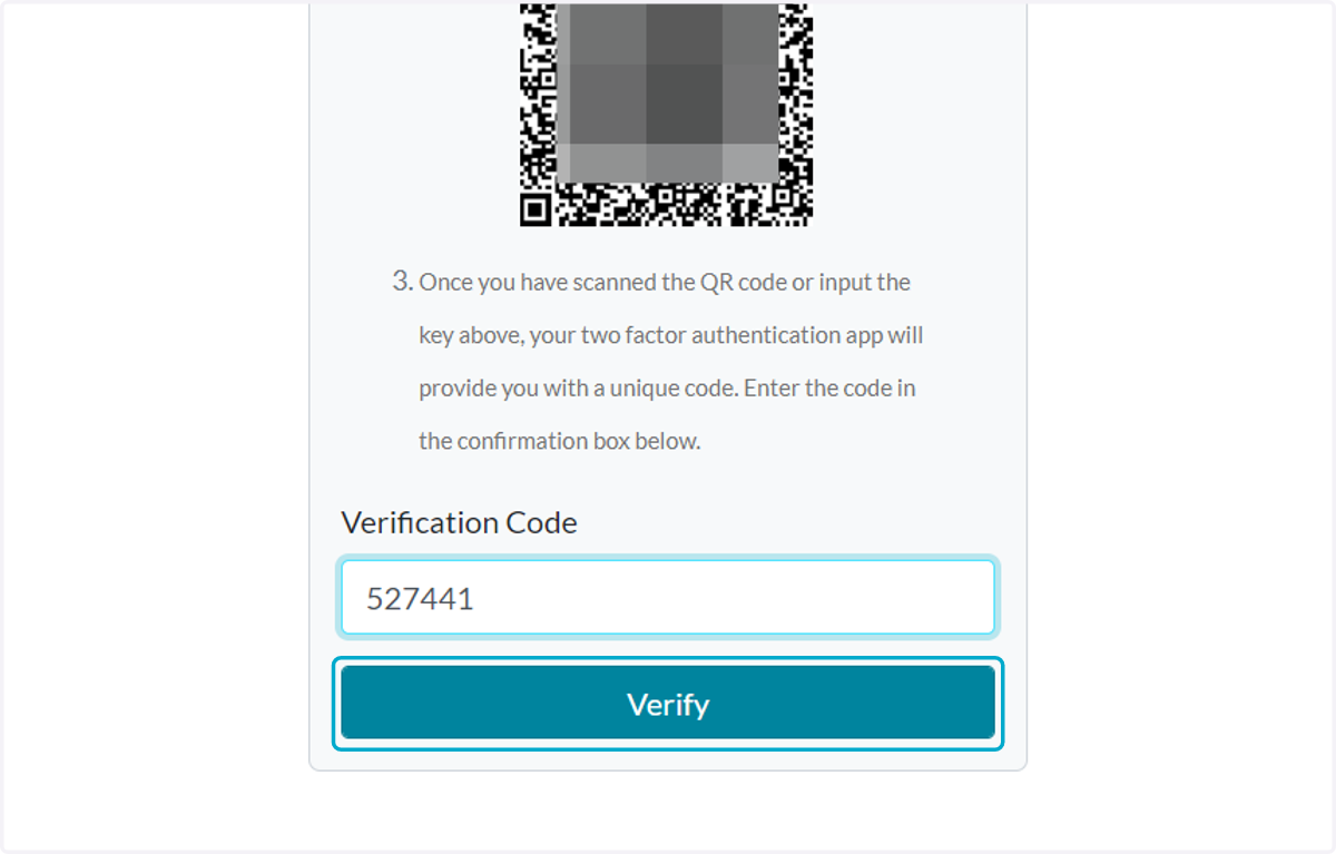 Click on Verify