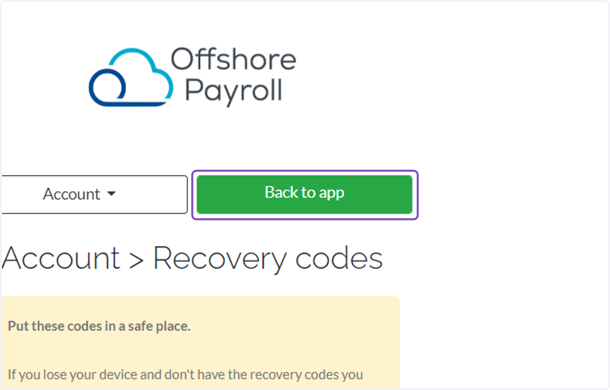 Once all the steps are done you can click on Back to app and continue browsing.
