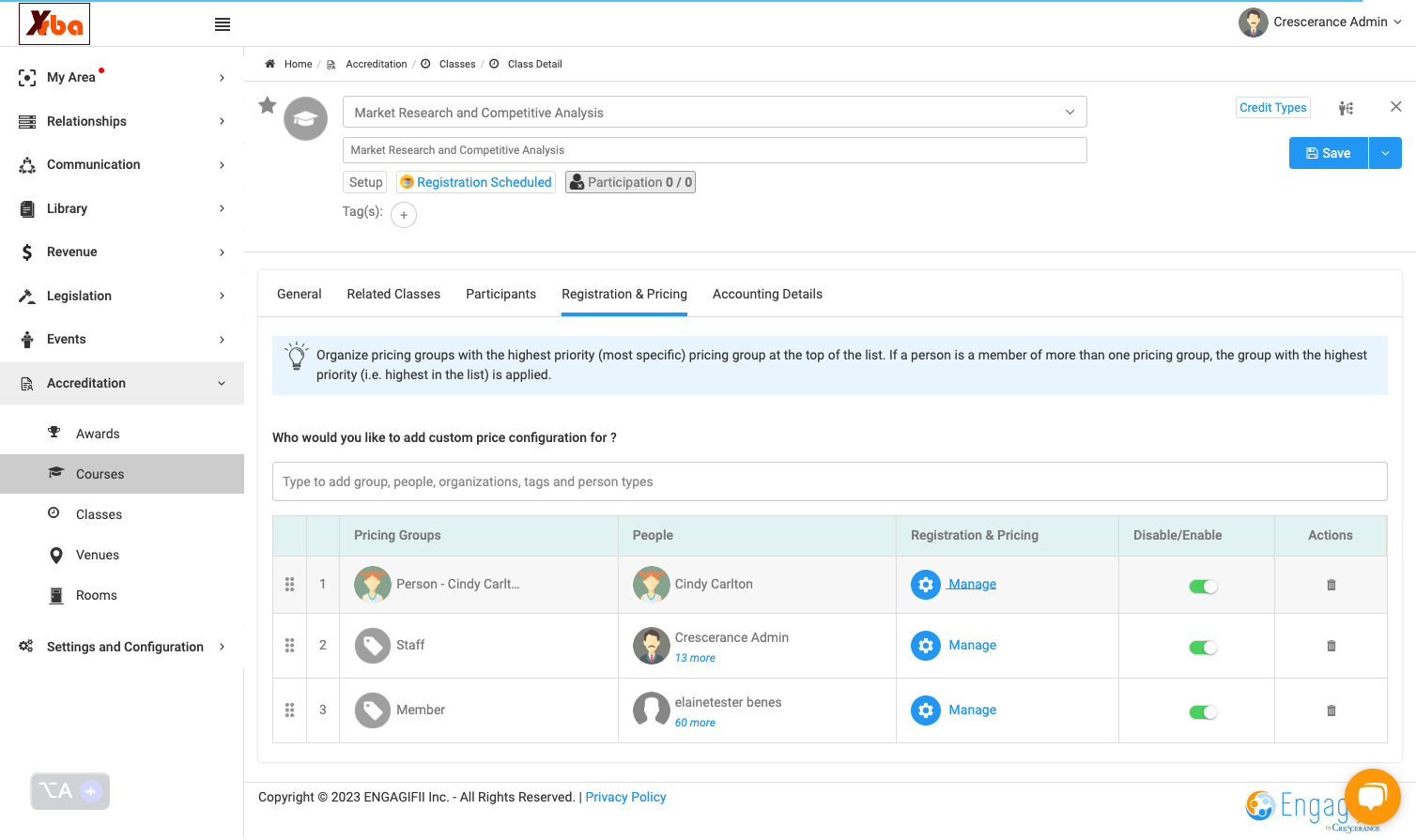 Click on Manage