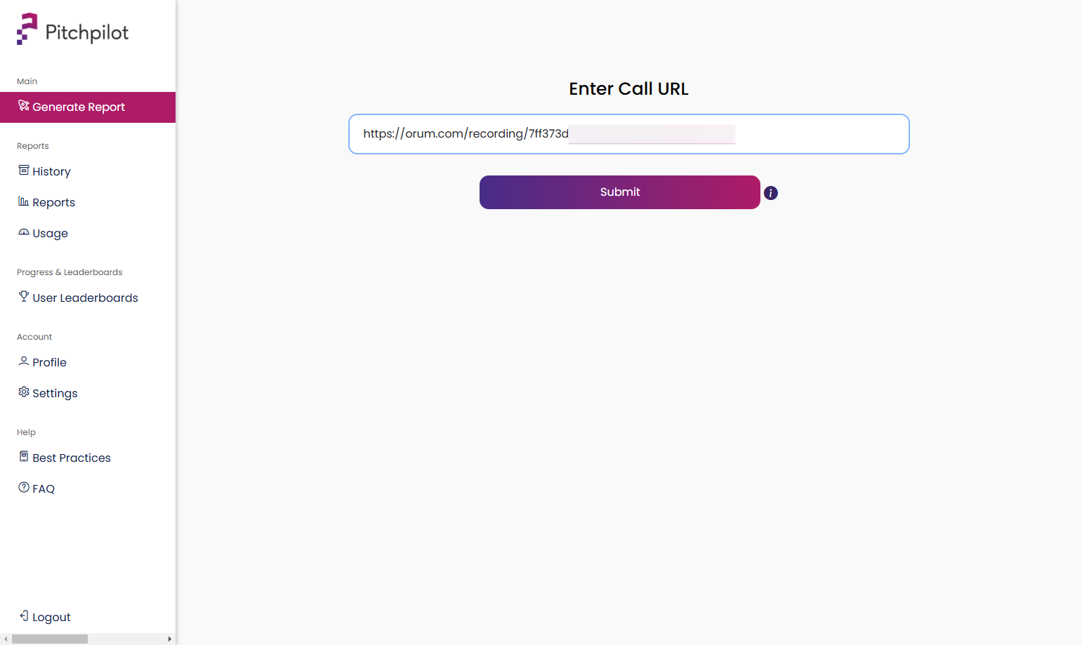 Paste URL into submission box and click Submit!