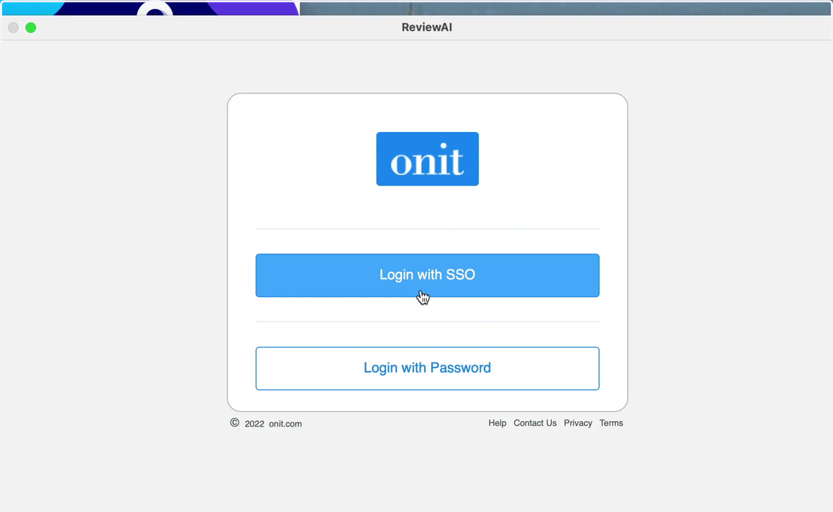 Click Login with SSO