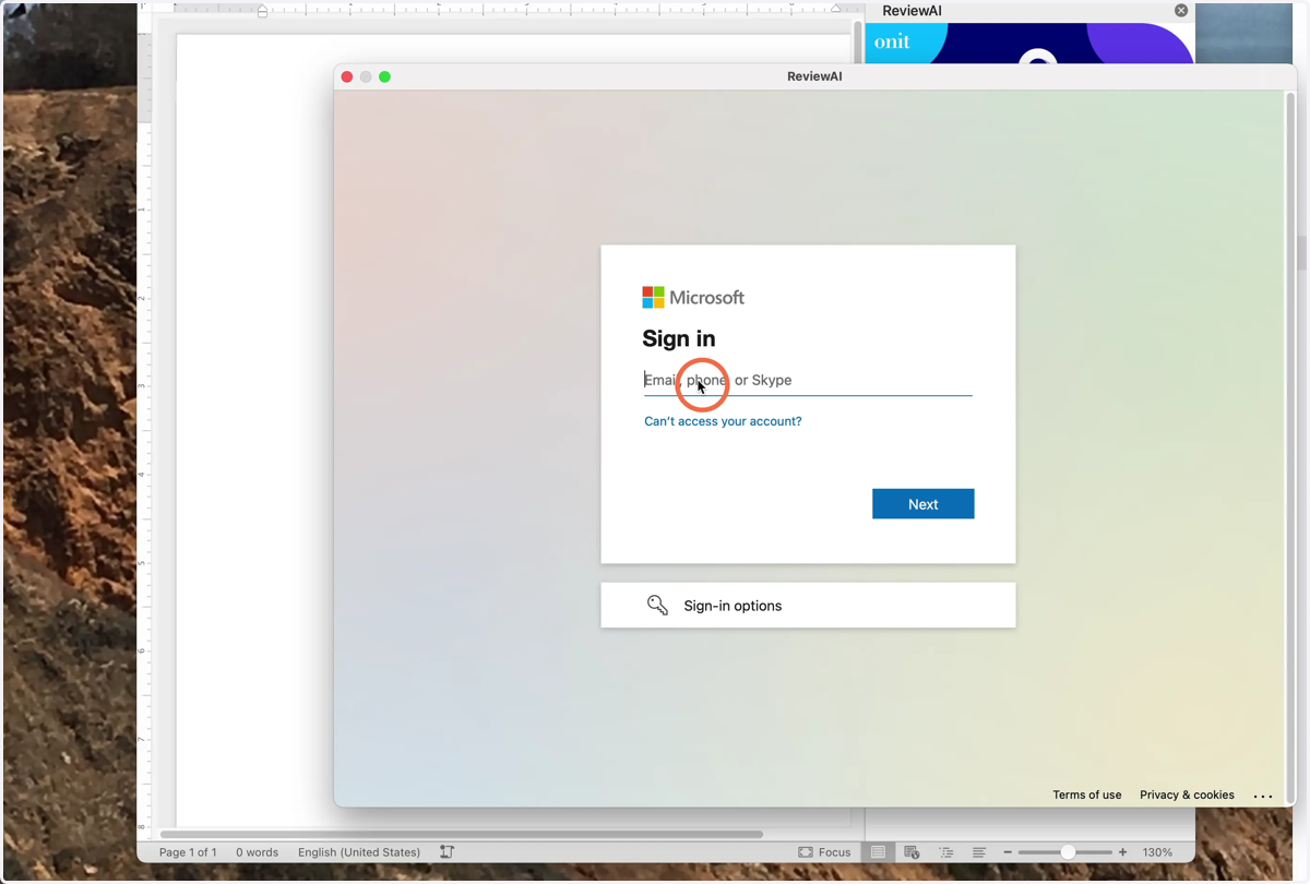 Continue with your company's SSO sign-in