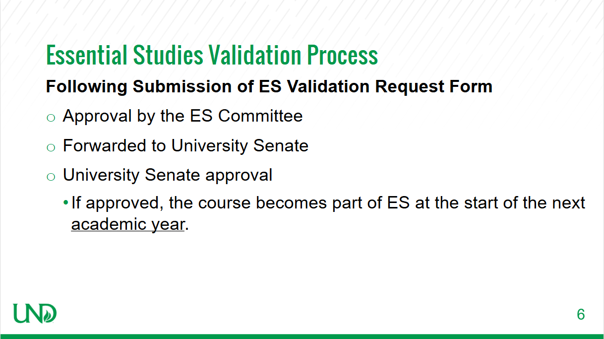 ES Validation Process