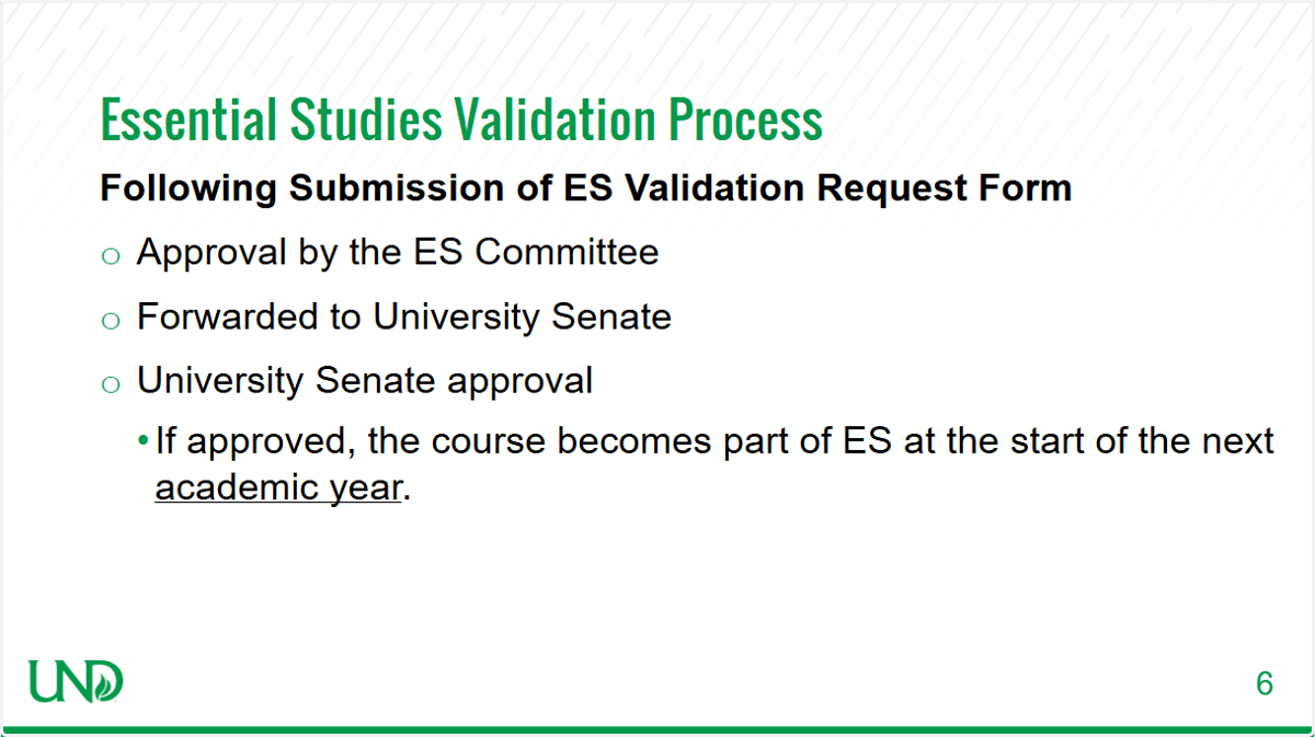 ES Validation Process