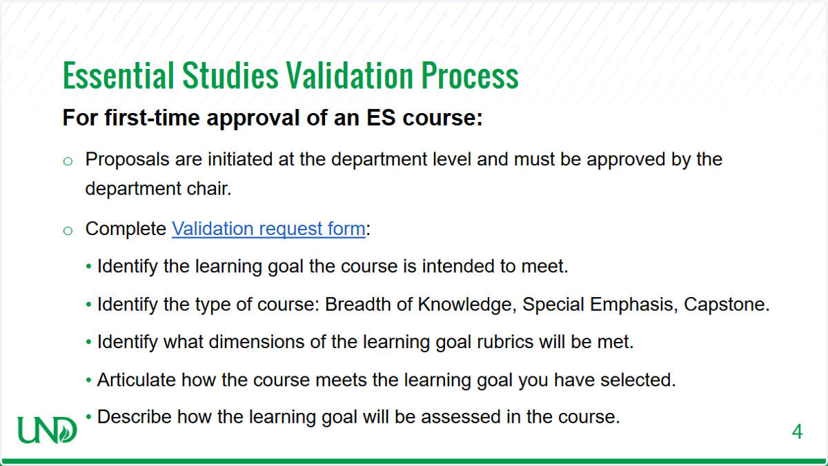 ES Course Validation