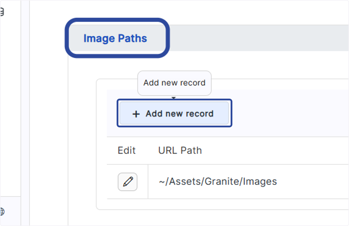 Click Path How to Add Asset URL Paths