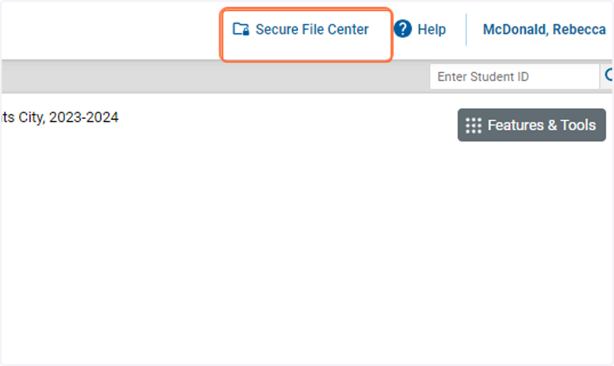 To see downloaded files click on Secure File Center