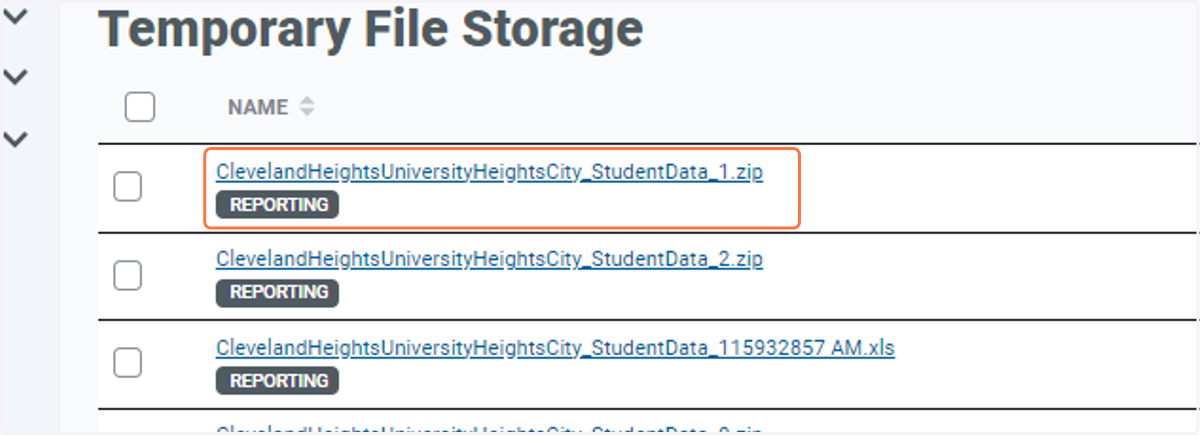 Select the name of the file to download it