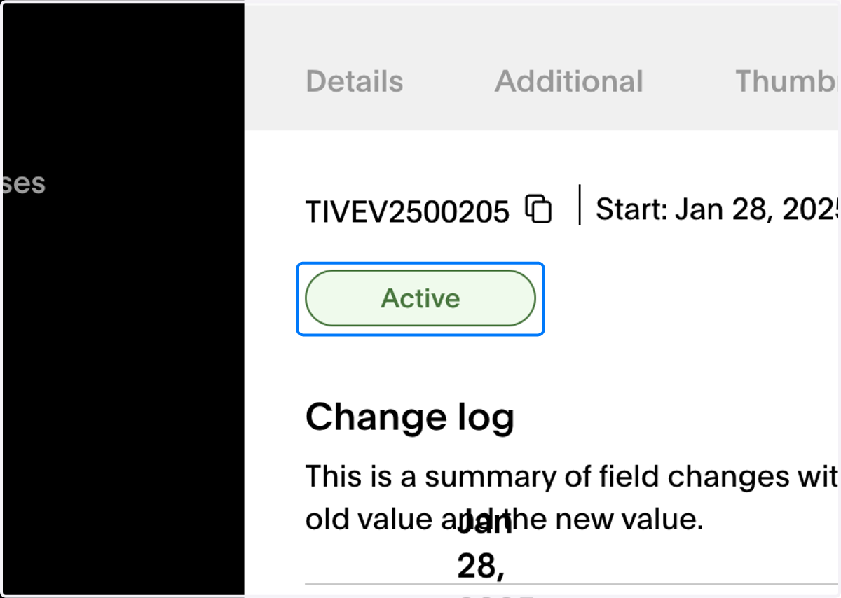 Once the update has completed the status will change to active or unreleased if the video is not yet live