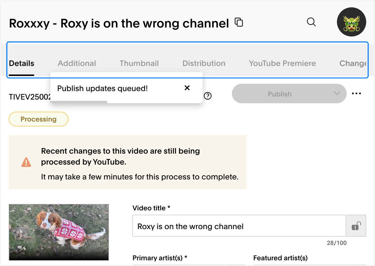 If the update has gone through successfully you will see the pop-up below