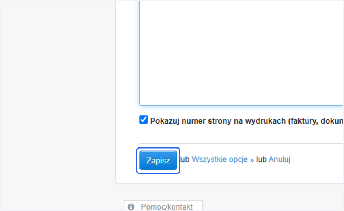 Zatwierdź zmiany przyciskiem 'Zapisz'.
