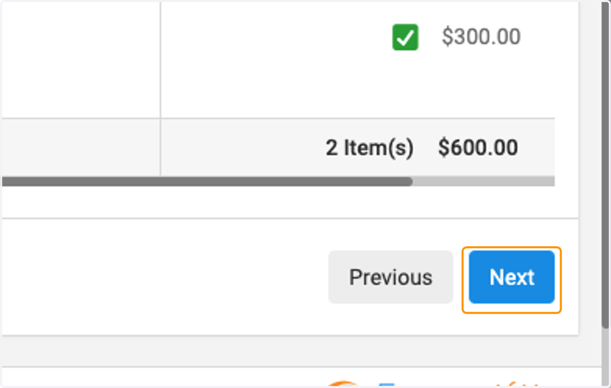 Click on Next when finished making selections