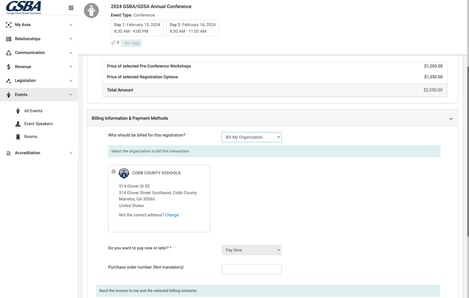Click on Pay Now to pay by Credit Card