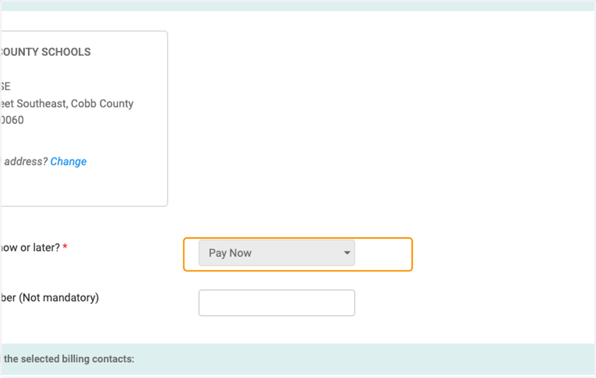 Click on Pay Now to pay by Credit Card