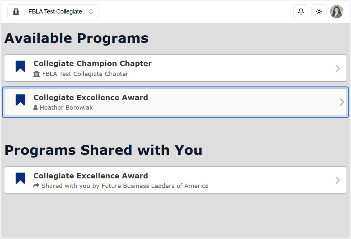 Choose Collegiate Excellence Award